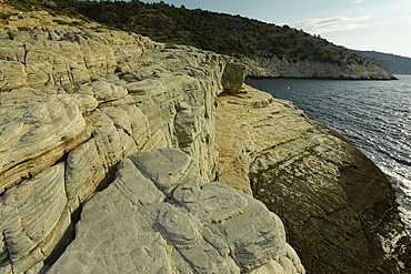 Rocky coast of Thassos, Greece, Europe