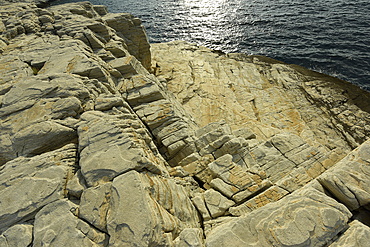 Rocky coast of Thassos, Greece, Europe