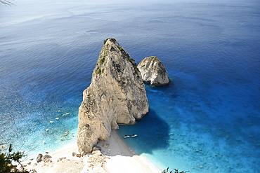 Elevated view on Myzithres Beach, Zakhyntos, Greece