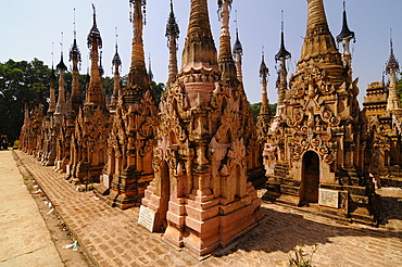 The pagodas of Kakku, Shan State, Myanmar, Asia