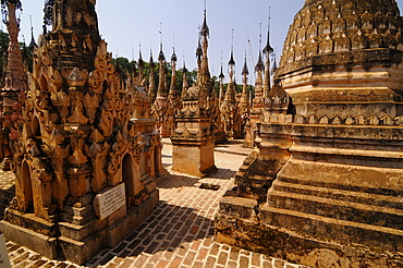 The pagodas of Kakku, Shan State, Myanmar, Asia