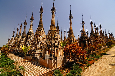 The pagodas of Kakku, Shan State, Myanmar, Asia