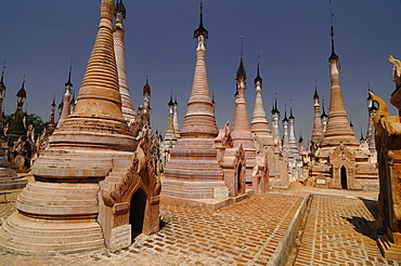 The pagodas of Kakku, Shan State, Myanmar, Asia