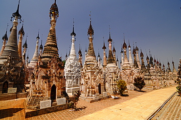 The pagodas of Kakku, Shan State, Myanmar, Asia