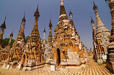 The pagodas of Kakku, Shan State, Myanmar, Asia