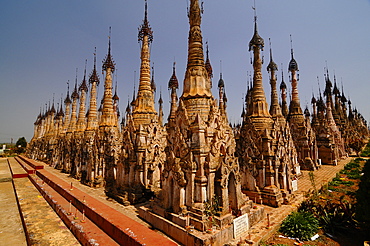 The pagodas of Kakku, Shan State, Myanmar, Asia