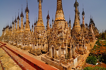 The pagodas of Kakku, Shan State, Myanmar, Asia