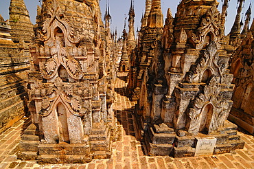 The pagodas of Kakku, Shan State, Myanmar, Asia