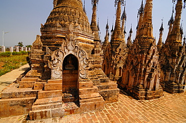 The pagodas of Kakku, Shan State, Myanmar, Asia