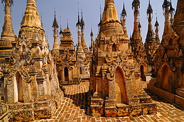 The pagodas of Kakku, Shan State, Myanmar, Asia