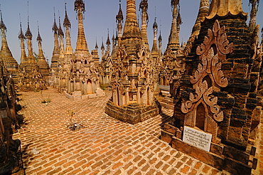 The pagodas of Kakku, Shan State, Myanmar, Asia