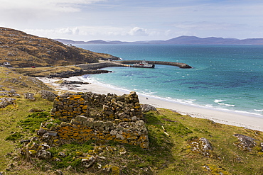 Prince's Beach (Coileag a' Prionnnsa) on the island of Eriskay in the Outer Hebrides, Scotland, United Kingdom, Europe