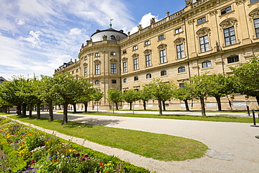 The Residence Palace, Hofgarten Park, UNESCO World Heritage Site, Wurzburg, Franconia, Bavaria, Germany, Europe