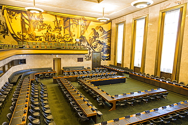 Council Chamber, The Palace of Nations, The United Nations Office at Geneva (UNOG), Geneva, Switzerland, Europe