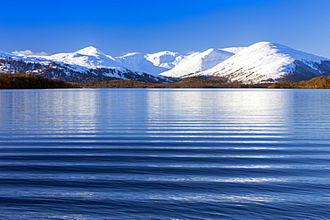 Waves and mountains, Loch Lomond, Scotland, United Kingdom, Europe