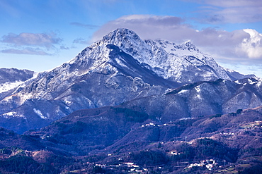 La Pania della Croce, Winter snow, Tuscany, Italy, Europe