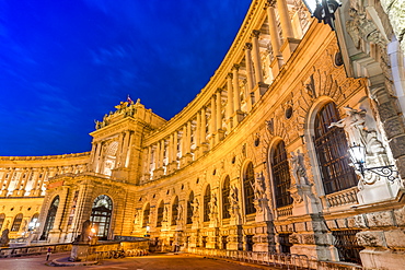 Hofburg at night, Vienna, Austria, Europe