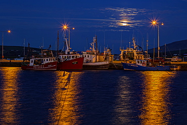 Full Moon, Dingle Harbour, County Kerry, Munster, Republic of Ireland, Europe