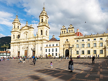 Catedral Primera de Bogota, Bogota Cathedral, Plaza de Bolivar, Bogota, Colombia, South America