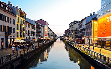 Naviglio Grande in Milan, Lombardy, Italy, Europe