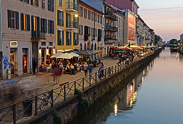 Naviglio Grande in Milan, Lombardy, Italy, Europe