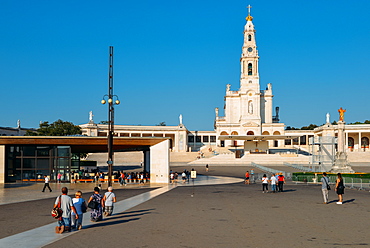 Religious pilgrims at the Sanctuary of Fatima (Basilica of Our Lady of Fatima), Portugal, Europe