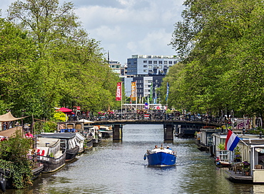 Prinsengracht Canal, Amsterdam, North Holland, The Netherlands, Europe