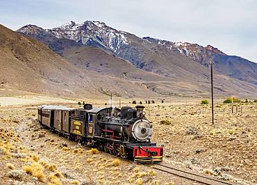 Old Patagonian Express La Trochita, steam train, Chubut Province, Patagonia, Argentina, South America