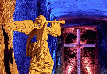 Salt Cathedral, interior, Zipaquira, Cundinamarca Department, Colombia, South America