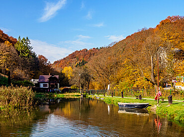 Trout Pond in Ojcow National Park, Krakow-Czestochowa Upland (Polish Jurassic Highland), Lesser Poland Voivodeship, Poland, Europe