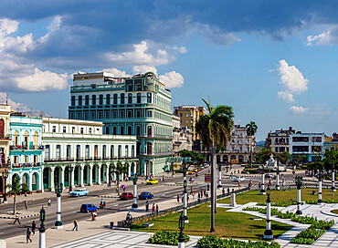 Paseo del Prado (Paseo de Marti), elevated view, Havana, La Habana Province, Cuba, West Indies, Caribbean, Central America