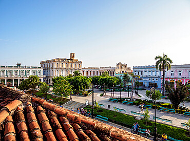 Serafin Sanchez Park, elevated view, Sancti Spiritus, Sancti Spiritus Province, Cuba, West Indies, Caribbean, Central America