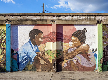 Life Yard Graffiti, Fleet Street, Downtown, Kingston, Kingston Parish, Jamaica, West Indies, Caribbean, Central America