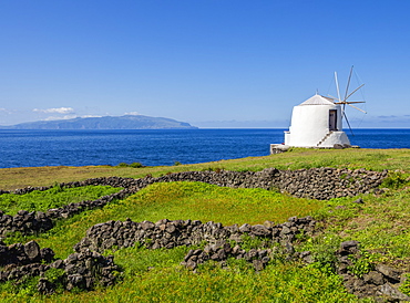 Traditional windmill, Vila do Corvo, Corvo, Azores, Portugal, Atlantic, Europe