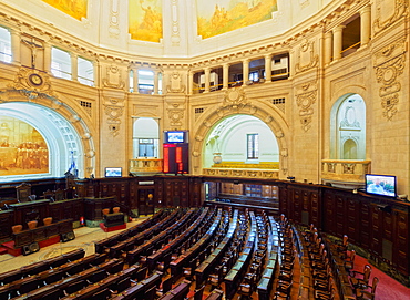 Interior view of the Palacio Tiradentes, Rio de Janeiro, Brazil, South America