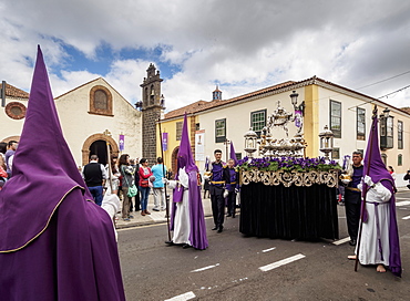 Traditional Easter Holy Week Procession in San Cristobal de la Laguna, Tenerife Island, Canary Islands, Spain, Europe