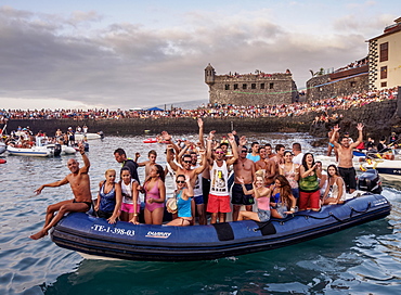 Embarcacion de la Virgen del Carmen, water procession, Puerto de la Cruz, Tenerife Island, Canary Islands, Spain, Atlantic, Europe