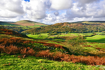 An autumn view of the scenic Duddon Valley, Lake District National Park, Cumbria, England, United Kingdom, Europe