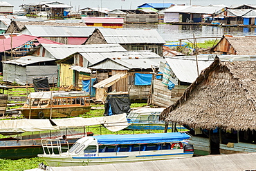 Floating houses in Iquitos, Peru, South America