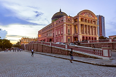 The famous opera house of Teatro Amazonas in Manaus, Brazil, South America