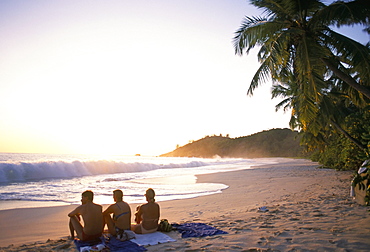 Beach on south coast, island of Mahe, Seychelles, Indian Ocean, Africa