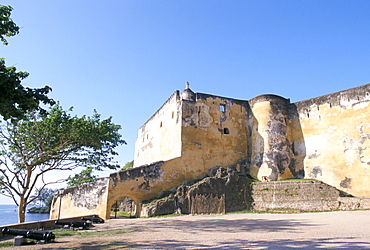 Fort Jesus, built in 1593 by the Portuguese, Mombasa, Kenya, East Africa, Africa