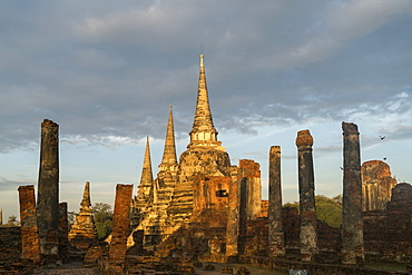 The three Chedis of the old Royal Palace, Wat Phra Si Sanphet, Ayutthaya Historical Park, UNESCO World Heritage Site, Thailand, Southeast Asia, Asia