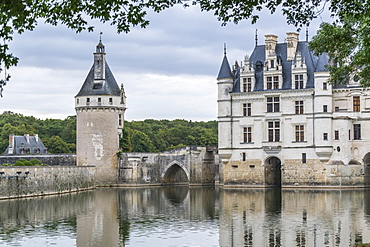 Detail of Chenonceau castle, UNESCO World Heritage Site, Chenonceaux, Indre-et-Loire, Centre, France, Europe