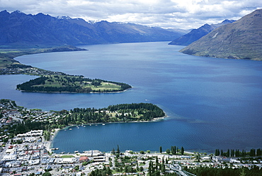 Queenstown Bay and the Remarkables, Otago, South Island, New Zealand, Pacific