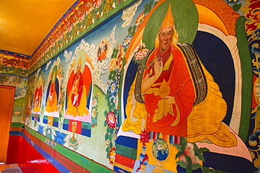 Dalai Lama painting, the Norbulingka Tibetan Institute of Tibetan Arts and Culture, Dharamsala, Himachal Pradesh, India, Asia