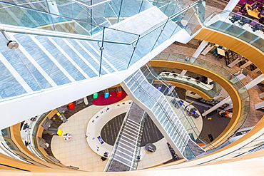 Staircases running through Liverpool Central Library, one of the largest and most beautiful public libraries in the UK, Liverpool, Merseyside, England, United Kingdom, Europe