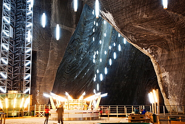 Salina Turda, underground salt mine tourist attraction in Turda city, Romania, Europe