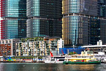 The towers of Barangaroo South seen from Darling Harbour, Sydney, New South Wales, Australia, Pacific