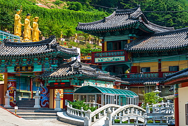 Buddhist temple in Busan, South Korea, Asia